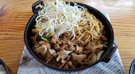 ちゃんぽん入りホルモン定食のアップ